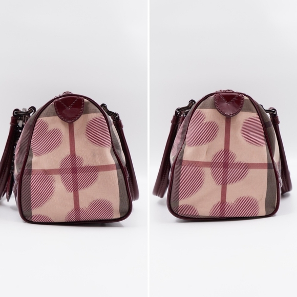 CA01 💚 Burberry Nova Check Heart Small Chester Bowling Bag - Picture 8 of 14